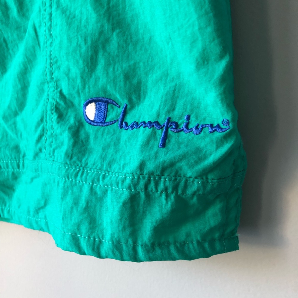 Vintage champion teal swim trunks